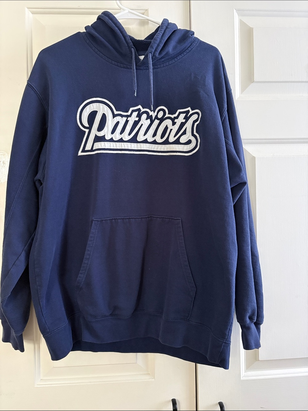 Team Apparel Navy Crewneck Sweatshirt with White 'Patriots' Script